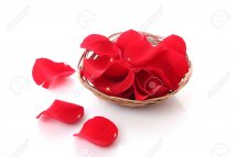 Rose petals in a basket Equivalent to 8 roses